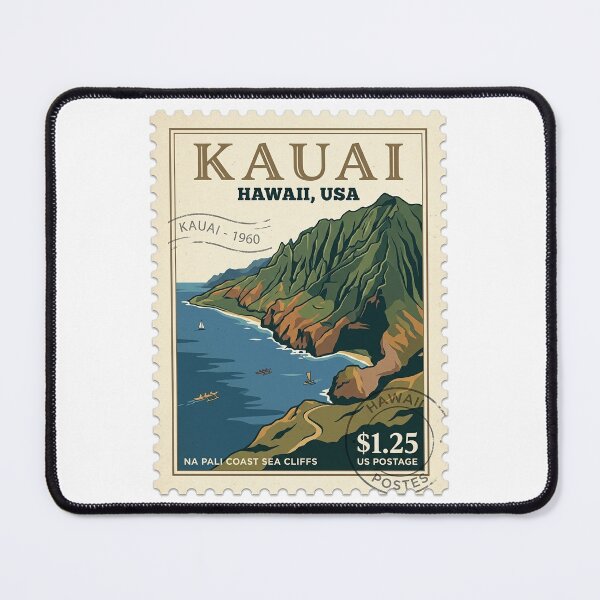 Item preview, Na Pali Coast Kauai Hawaii Vintage Travel Stamp designed and sold by k3rstman1.