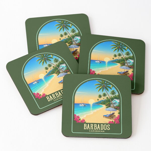 Item preview, Barbados Vintage Travel Illustration designed and sold by HomeLivingCo.