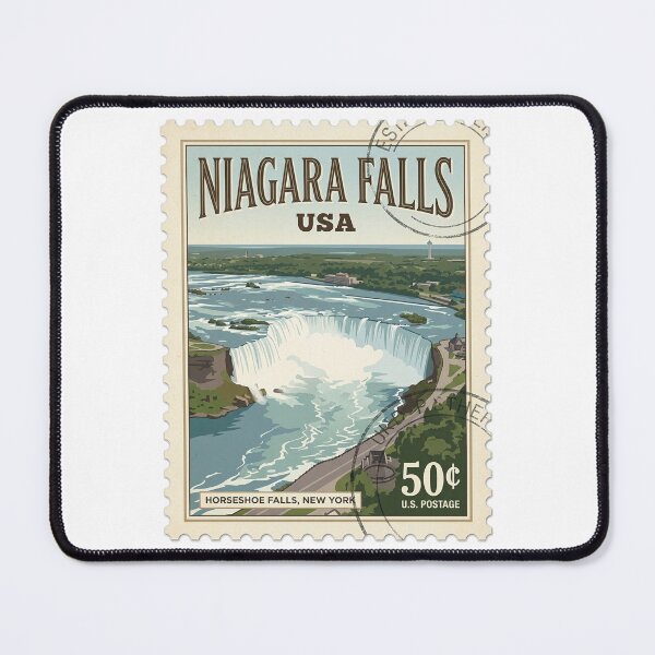 Item preview, Vintage Niagara Falls Horseshoe Falls Travel Stamp designed and sold by k3rstman1.