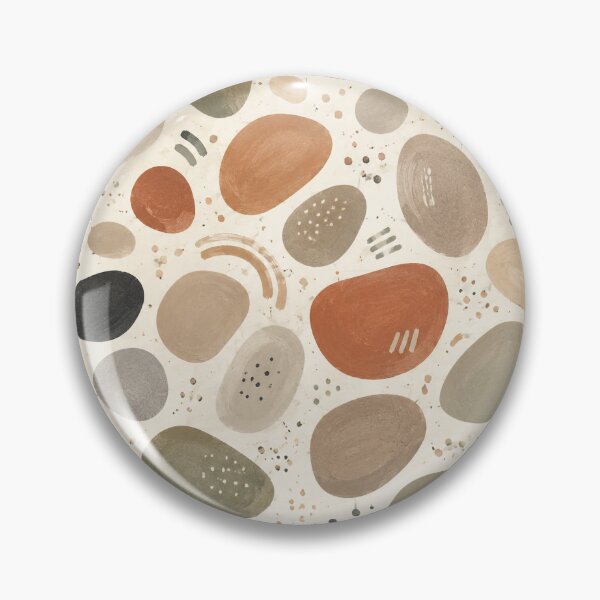 Item preview, Minimalist Abstract Pebble Seamless Pattern – Earthy Terracotta & Sage Decor designed and sold by OpenDreamArts.
