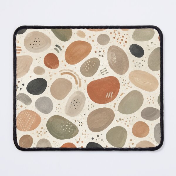 Item preview, Minimalist Abstract Pebble Seamless Pattern – Earthy Terracotta & Sage Decor designed and sold by OpenDreamArts.