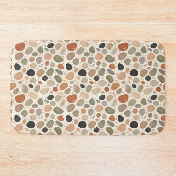 Item preview, Minimalist Abstract Pebble Seamless Pattern – Earthy Terracotta & Sage Decor designed and sold by OpenDreamArts.