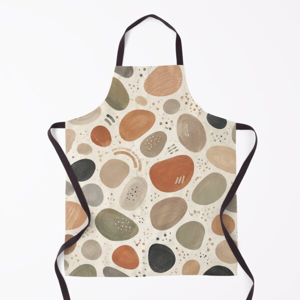 Item preview, Minimalist Abstract Pebble Seamless Pattern – Earthy Terracotta & Sage Decor designed and sold by OpenDreamArts.