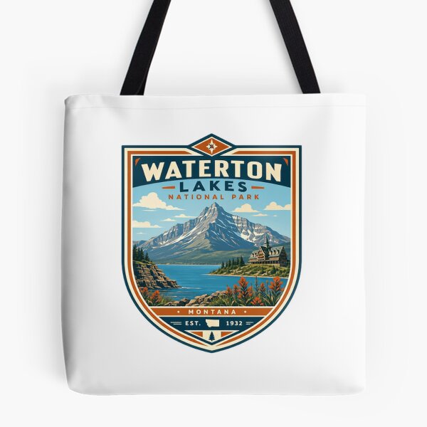 Item preview, Waterton Lakes National Park Montana Travel Souvenir National Parks Hiking Adventure designed and sold by Simsimah26Parks.