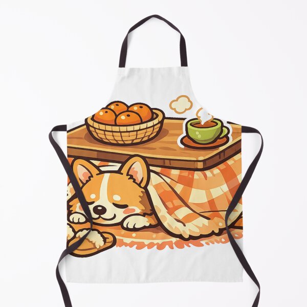 Item preview, Sleepy Corgi Under Japanese Kotatsu – Cozy Kawaii Winter Sticker | Cute Japanese Anime Dog designed and sold by kawaii animal store (in Japan).