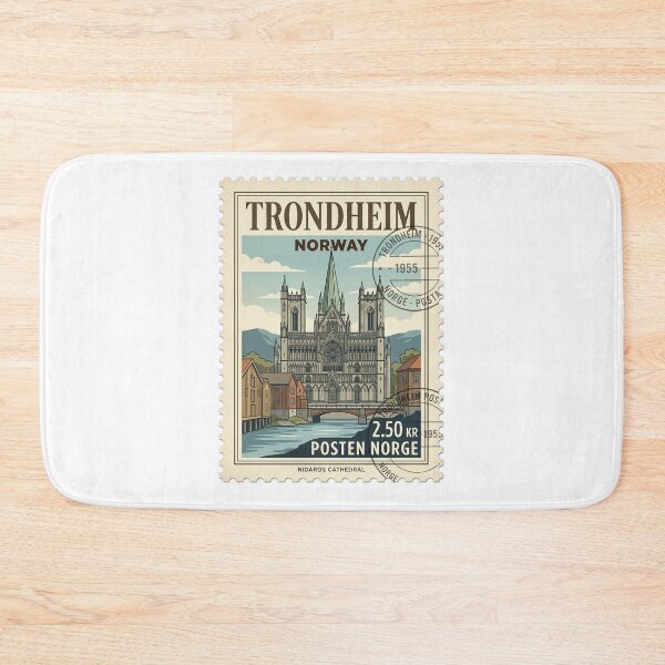 Item preview, Vintage Nidaros Cathedral Trondheim Norway Travel Stamp designed and sold by k3rstman1.