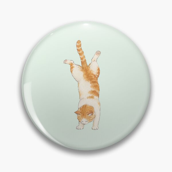 Item preview, Funny Handstand Orange Tabby Cat Illustration designed and sold by bosamji.