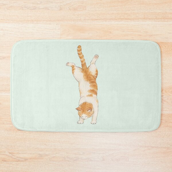 Item preview, Funny Handstand Orange Tabby Cat Illustration designed and sold by bosamji.