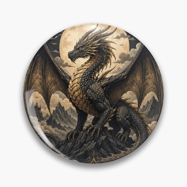 Item preview, Majestic Dragon Fantasy Art – Epic Mythical Dragon Illustration designed and sold by Astravox.
