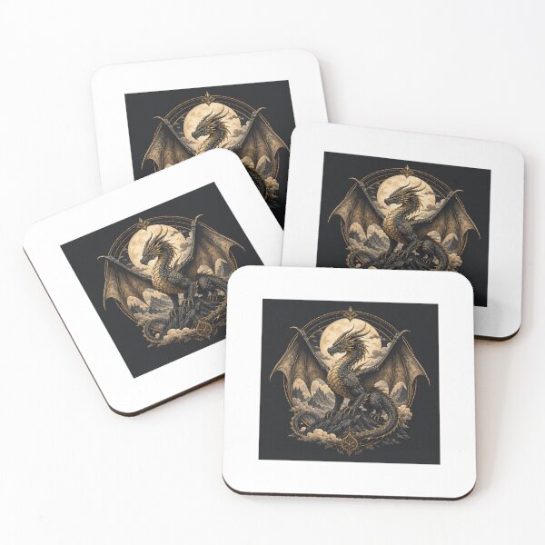 Item preview, Majestic Dragon Fantasy Art – Epic Mythical Dragon Illustration designed and sold by Astravox.