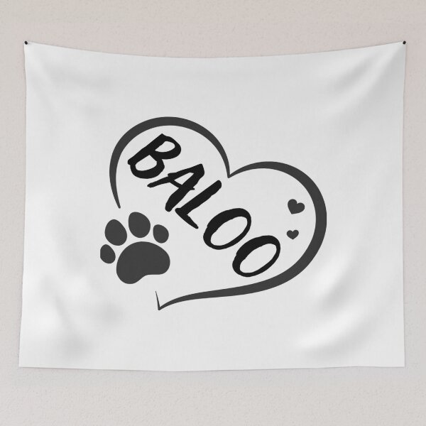 Item preview, Baloo Name In A Heart With A Paw designed and sold by MahmoudTV541.
