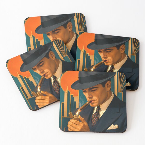Item preview, Wall Art - Postcard - Deco Gentleman with Cigar designed and sold by ForeverPrintsOK.