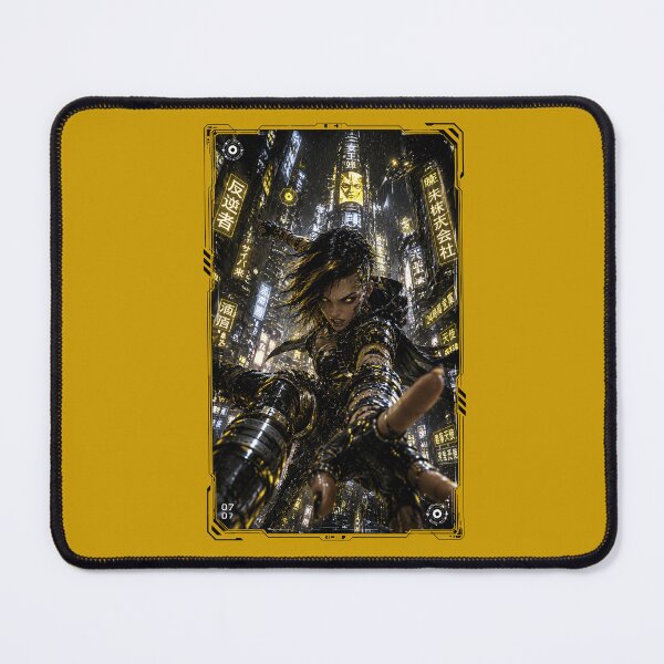 Item preview, Futuristic Cyberpunk Woman Luxury Digital HUD Frame Design designed and sold by BorgSpareParts.