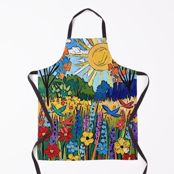Item preview, Vibrant Pop Art Wildflower Meadow Sun Illustration designed and sold by Nexus Space.
