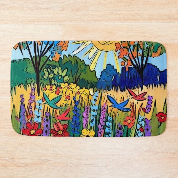 Item preview, Vibrant Pop Art Wildflower Meadow Sun Illustration designed and sold by Nexus Space.