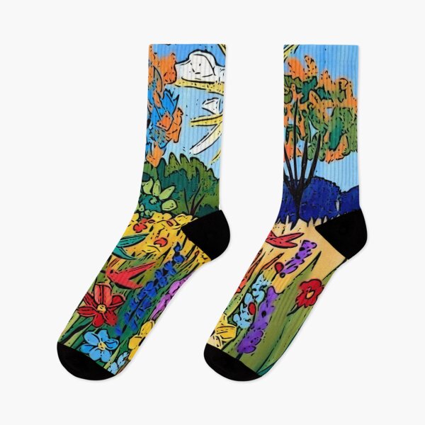 Item preview, Vibrant Pop Art Wildflower Meadow Sun Illustration designed and sold by Nexus Space.