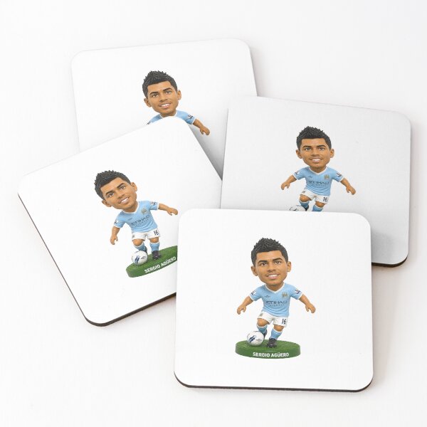 Item preview, Sergio Aguero Mini Figure Football Fan Art designed and sold by FanFueledStickers.