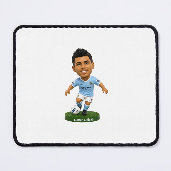Item preview, Sergio Aguero Mini Figure Football Fan Art designed and sold by FanFueledStickers.