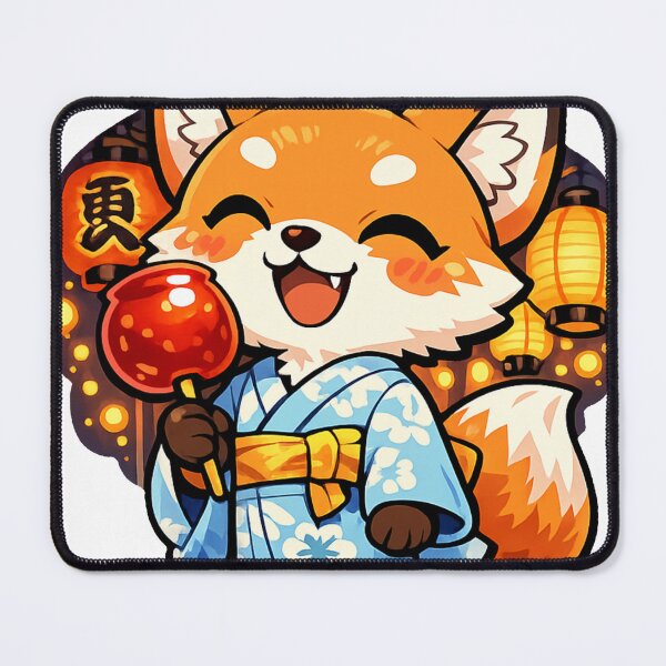Item preview, Cute Fox with Candy Apple at Japanese Summer Festival | Kawaii Matsuri Sticker designed and sold by kawaii animal store (in Japan).