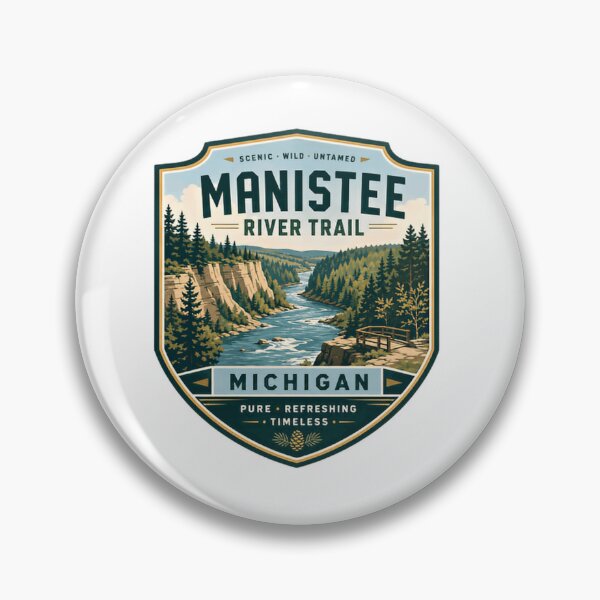 Artikelvorschau, Manistee River Trail Michigan Wandern Outdoor-Abenteuer entworfen und verkauft von Simsimah26Parks.