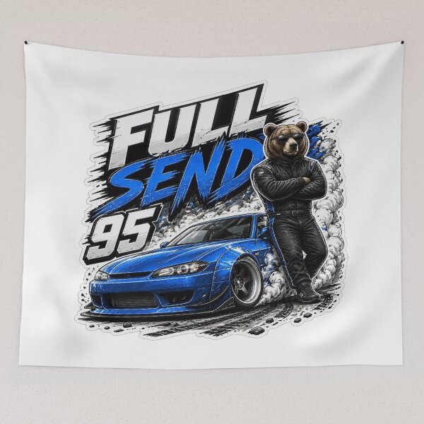 Item preview, Full Send Racing Graphic | JDM Drift Car PNG | Turbo Streetwear Design | Automotive Sticker Gift designed and sold by Stylestickers55.