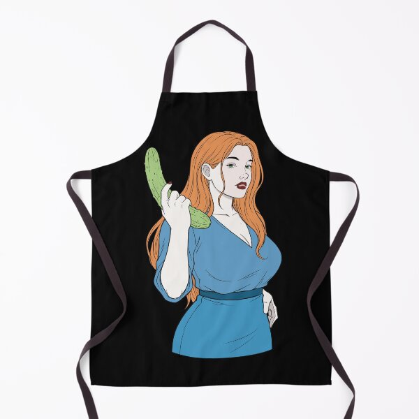 Item preview, Redhead Woman with Cucumber - Retro Pop Art designed and sold by Hedon77.