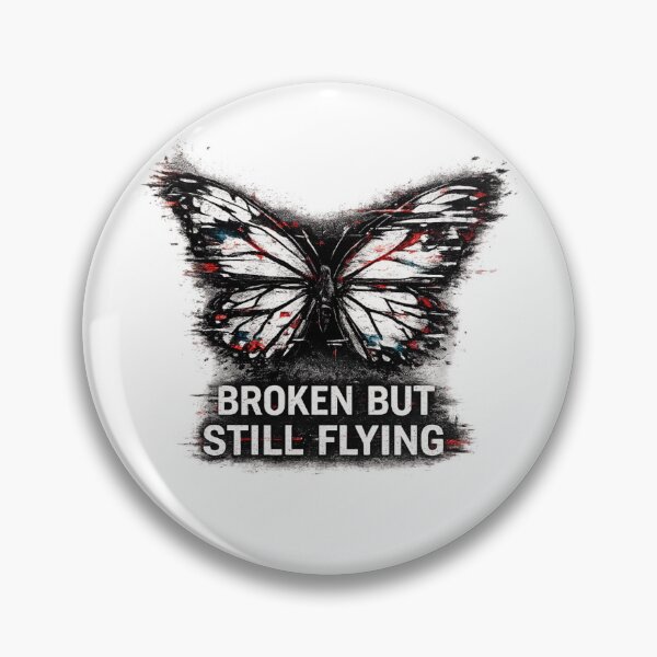 Artikelvorschau, BROKEN BUT STILL FLYING – Glitch Butterfly Dark Aesthetic Design entworfen und verkauft von UnglaublichGut.