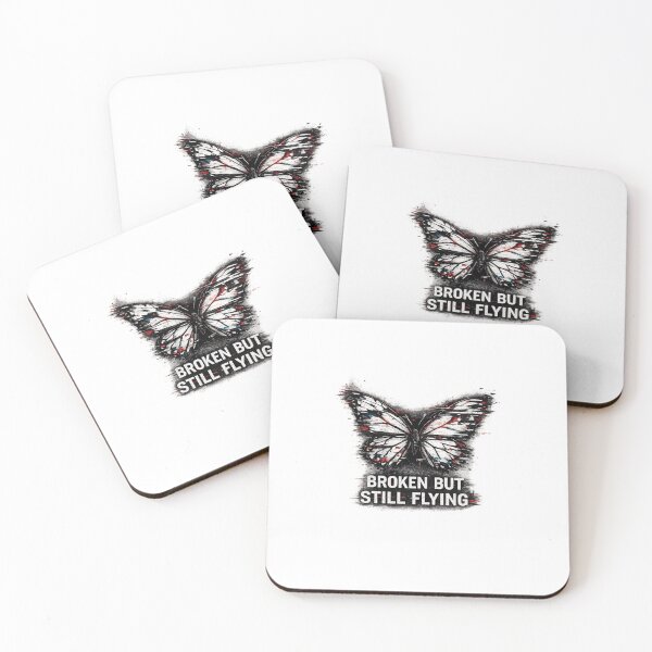 Item preview, BROKEN BUT STILL FLYING – Glitch Butterfly Dark Aesthetic Design designed and sold by UnglaublichGut.