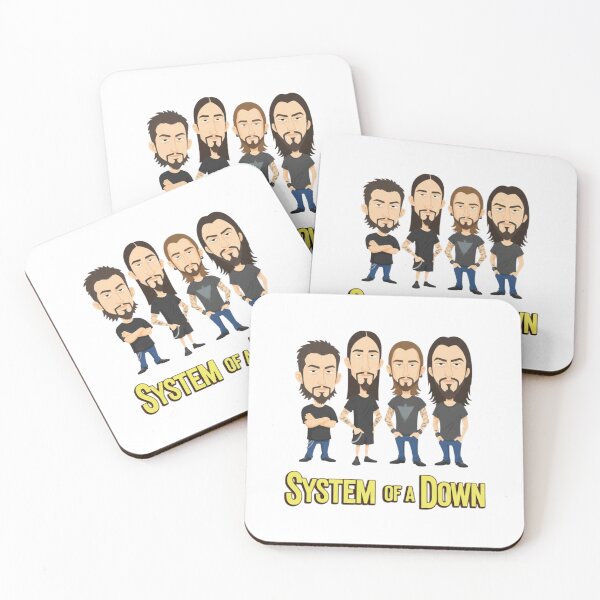Item preview, System Of A Down Band Members Cartoon - System Of Down designed and sold by RawoMimi.