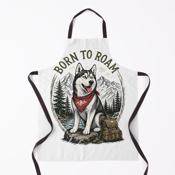 Item preview, Born To Roam Husky | Adventure Dog | Hiking & Camping Dog Lover Gift designed and sold by CH-4TEE.