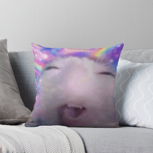 Item preview, white cat rainbow hamster aesthetic meme designed and sold by listaren.