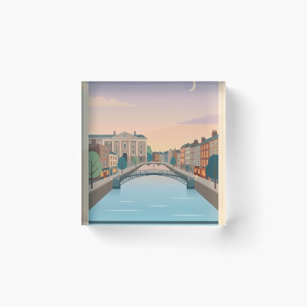 Item preview, Dublin Ireland Sunset Travel Poster designed and sold by gerardimedina.