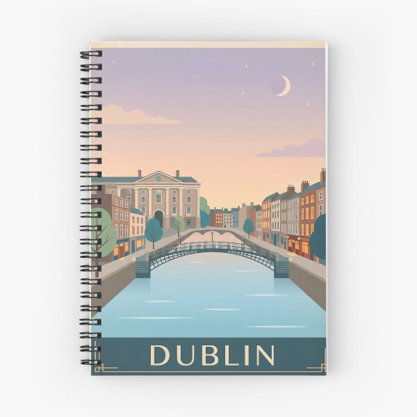 Item preview, Dublin Ireland Sunset Travel Poster designed and sold by gerardimedina.