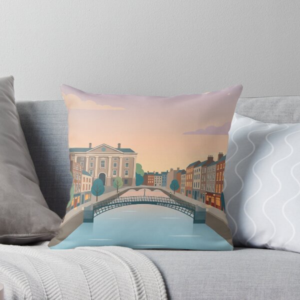 Item preview, Dublin Ireland Sunset Travel Poster designed and sold by gerardimedina.