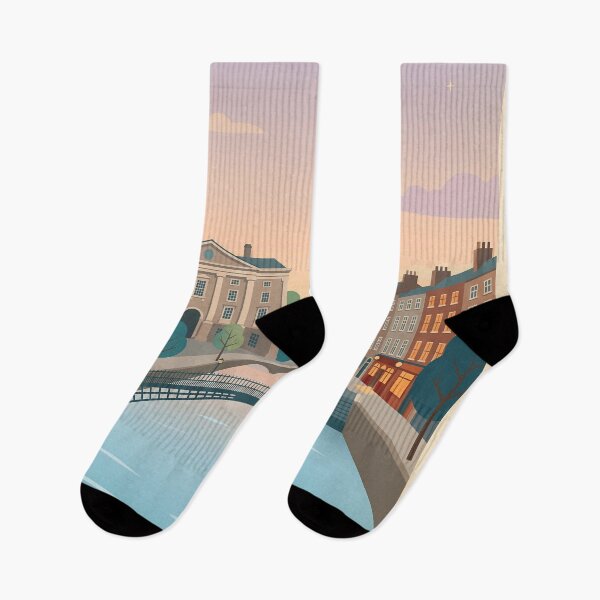 Item preview, Dublin Ireland Sunset Travel Poster designed and sold by gerardimedina.