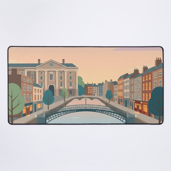 Item preview, Dublin Ireland Sunset Travel Poster designed and sold by gerardimedina.