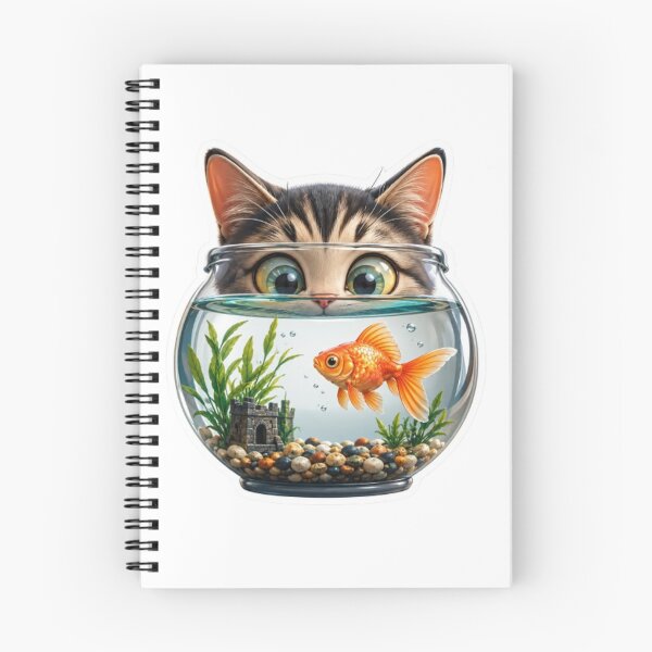 Item preview, Curious Kitten Watching Goldfish Bowl designed and sold by Snurly.