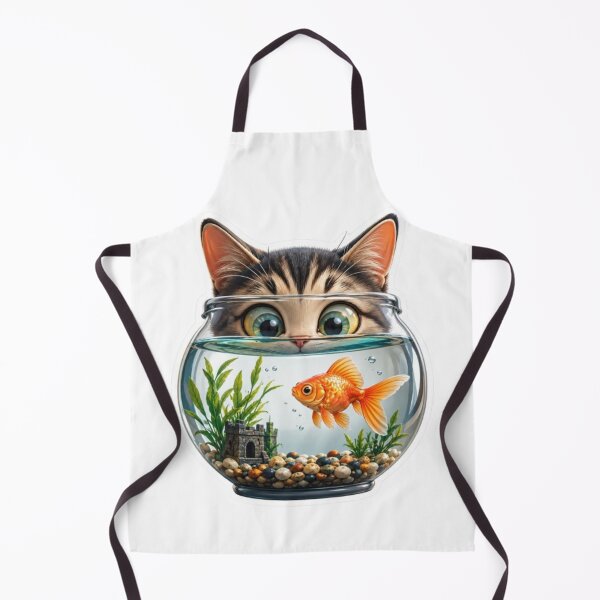 Item preview, Curious Kitten Watching Goldfish Bowl designed and sold by Snurly.
