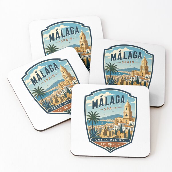Item preview, Málaga Spain Costa Del Sol Est. 770 BC Spanish City Travel Vacation Souvenir designed and sold by Simsimah26Parks.