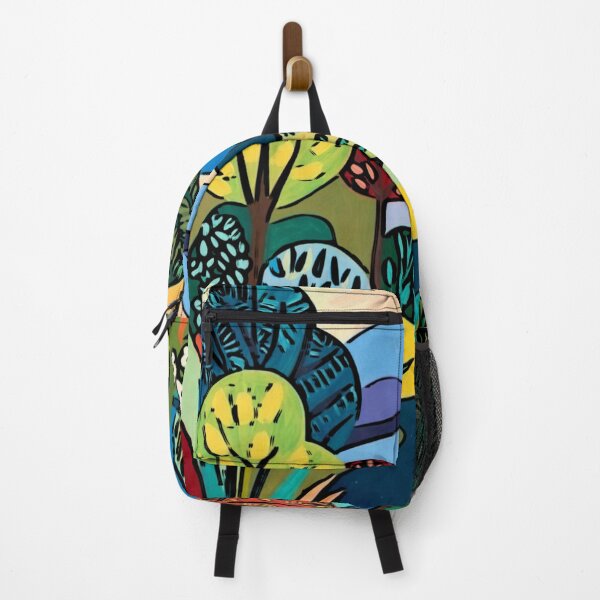 Item preview, Whimsical Graphic Folk Art Trees Mountain Landscape designed and sold by Nexus Space.