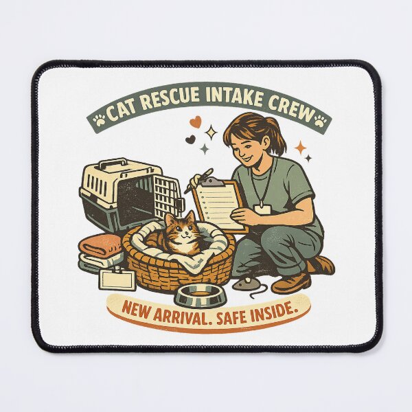 Item preview, Cat Rescue Intake Crew – New Arrival Safe Inside designed and sold by Concrete Coffee Studio.