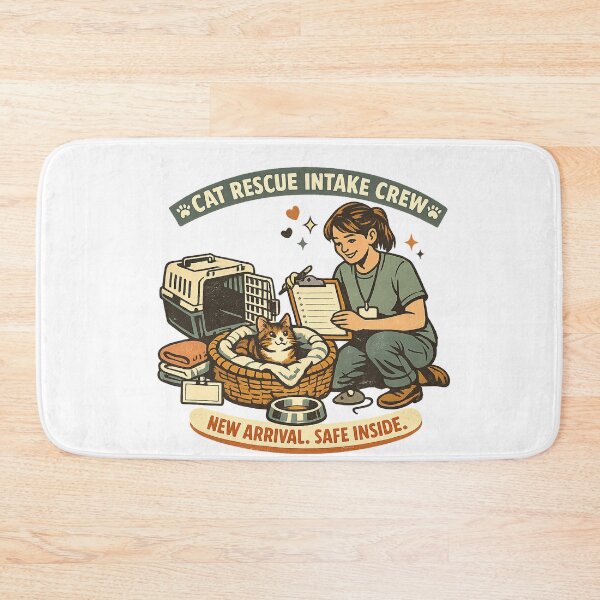 Item preview, Cat Rescue Intake Crew – New Arrival Safe Inside designed and sold by Concrete Coffee Studio.