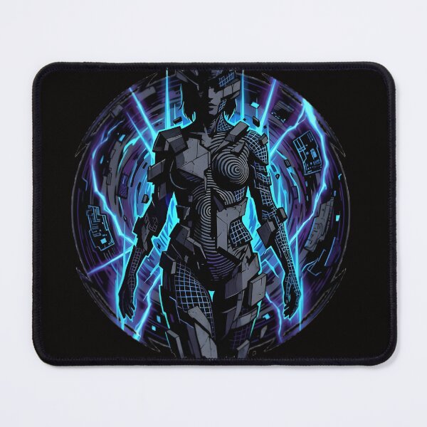 Item preview, Quantum Void Goddess – Cyberpunk Sci-Fi Digital Illustration designed and sold by UniqYou.