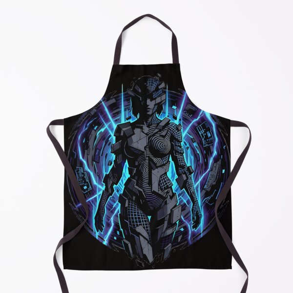 Item preview, Quantum Void Goddess – Cyberpunk Sci-Fi Digital Illustration designed and sold by UniqYou.