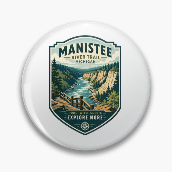 Item preview, Manistee River Trail Michigan Pure Wild Scenic Explore More Outdoors Hiker Adventure designed and sold by Simsimah26Parks.
