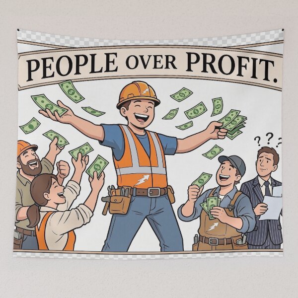 Item preview, People Over Profit: The Generous Worker designed and sold by wanabeyourdog.