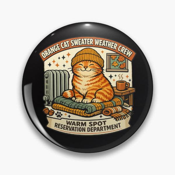 Item preview, Orange Cat Sweater Weather Crew designed and sold by Concrete Coffee Studio.