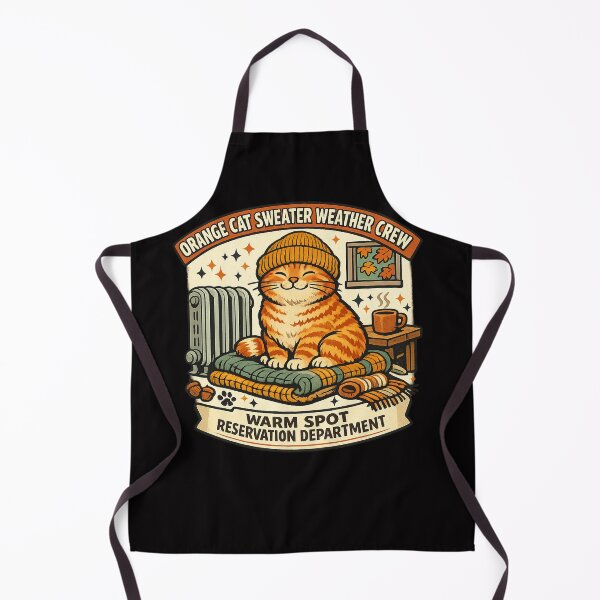 Item preview, Orange Cat Sweater Weather Crew designed and sold by Concrete Coffee Studio.