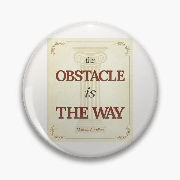 Item preview, The Obstacle Is the Way - Marcus Aurelius - Elegant Script Stoic Quote - Roman Red Version designed and sold by Stoic Core.
