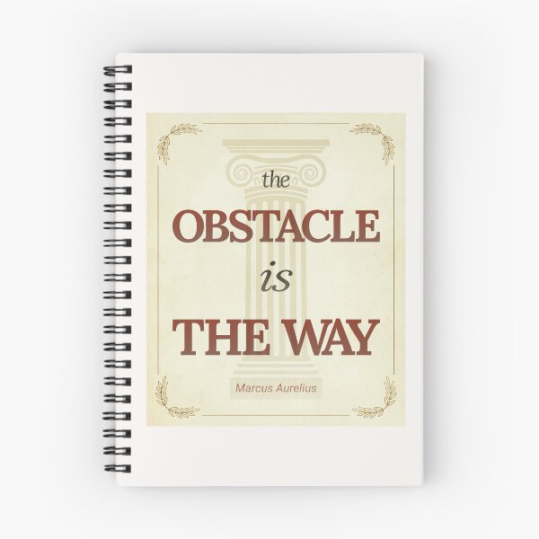 Item preview, The Obstacle Is the Way - Marcus Aurelius - Elegant Script Stoic Quote - Roman Red Version designed and sold by Stoic Core.